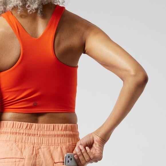 NWT Athleta Cabo 4” Linen Shorts 8 Cactus Peach - Picture 6 of 7